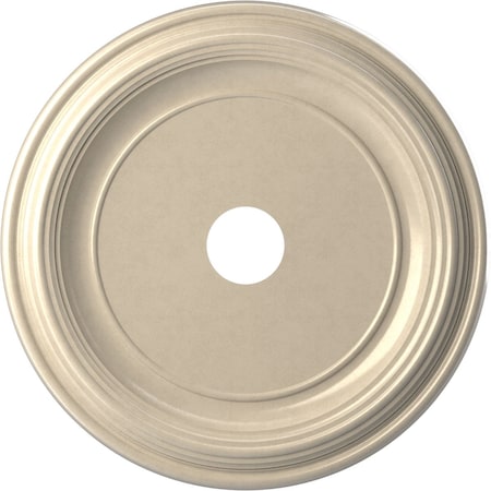 Ekena Millwork Traditional PVC Medallion (Canopies up to 13 1/2"), 22"OD x 3 1/2"ID x 1 1/2"P, Metallic Mist CMP22TREPE